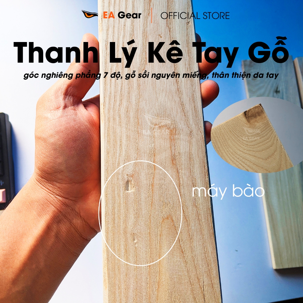 [Thanh Lý] Kèo Nhân Phẩm Kê Tay Gỗ Sồi Nguyên Tấm Lỗi Nhỏ Bỏ Qua - EA Gear
