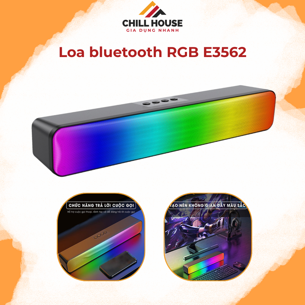 Loa Bluetooth Không Dây LED RGB E3562 Vòm 3D Phiên Bản Đặc Biệt Dùng Cho Máy Tính Vi Tính, Bảo Hành 
