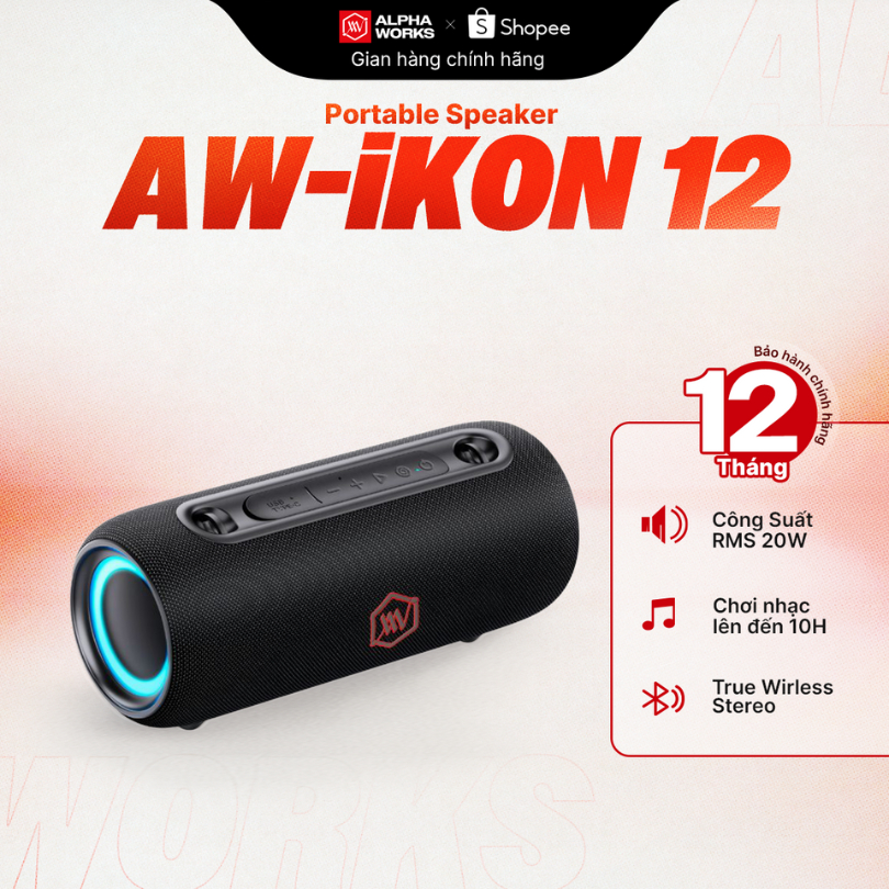 Loa Di Động Bluetooth Alpha Works iKON 12 - Hàng Chính Hãng