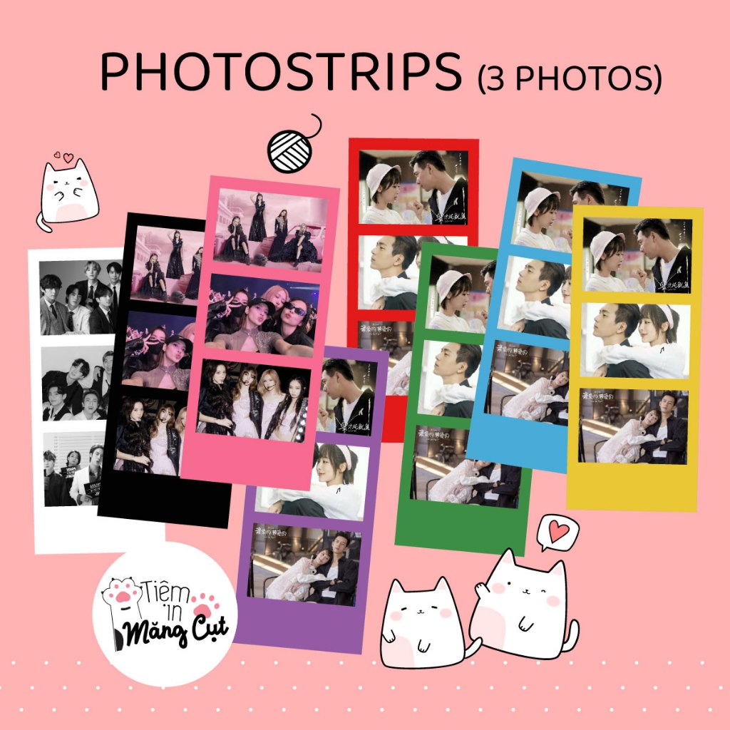 [In từ 6 strips] In Ảnh Photostrip (3 ảnh ngang) Theo Yêu Cầu, Chỉnh Ảnh Miễn Phí