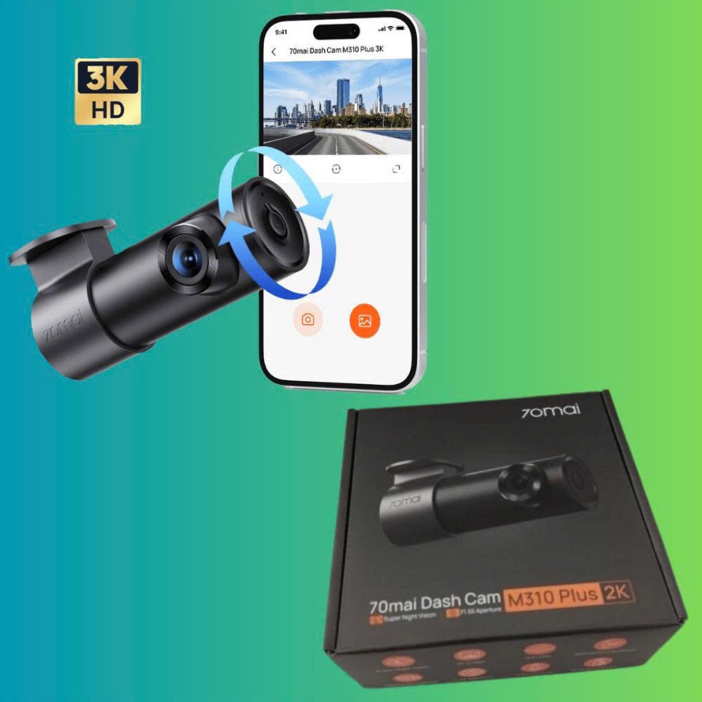 Camera Hành Trình 70mai M310 Plus 3K Phiên Bản Quốc Tế, Ghi Hình 3K HD Ra Lệnh Giọng Nói