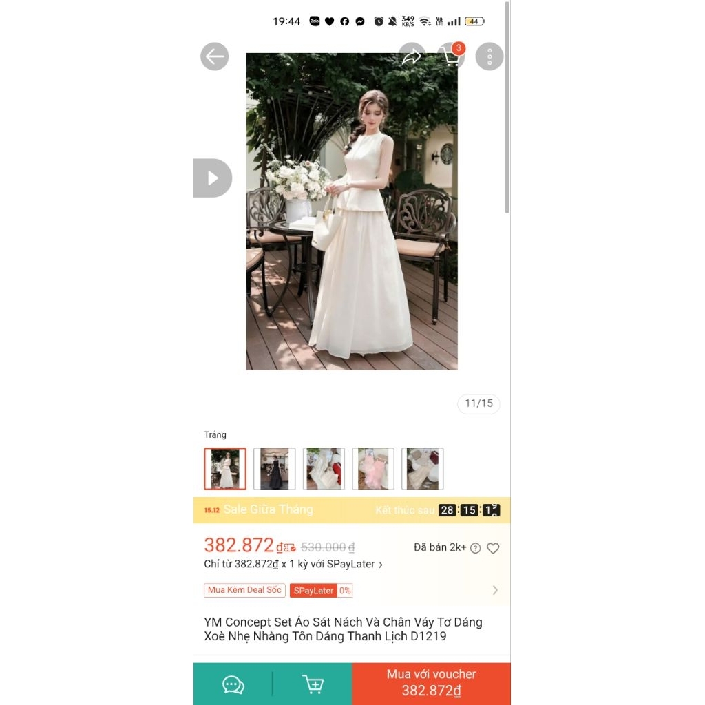 pass set váy dài YM Concept