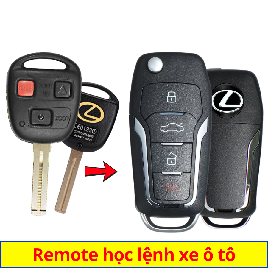 Chìa Khoá Lexus - Remote Mẫu Gập Gọn Lexus LX470 GX470 mẫu mới V12