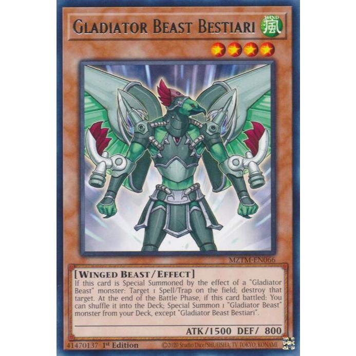 Gladiator Beast Bestiari - Rare TCG - MZTM-EN066