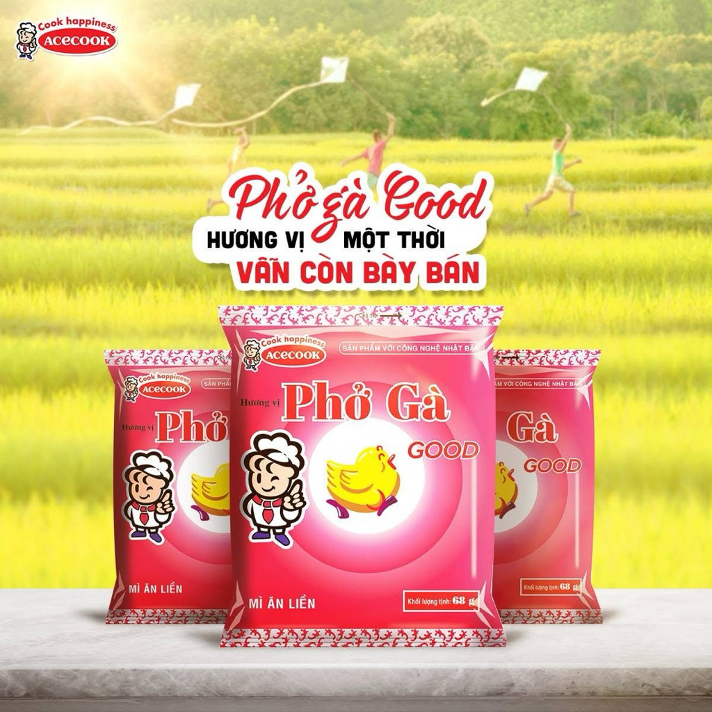 (10 Gói) Phở Gà Good Acecook (Mì Sợi Phở Gói 68G)