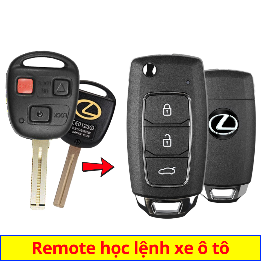 Chìa khoá gập Sẵn Mạch Điều Khiển Lexus LX470 & Lexus GX470 mẫu V28