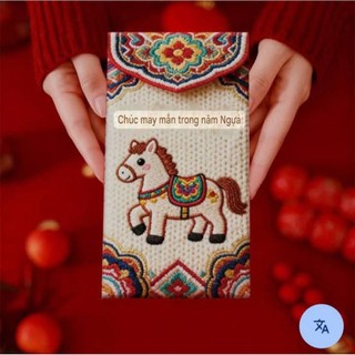 combo 30 Bao Lì Xì Tết 2026 Giấy Cứng Cao Cấp – Bao Mừng Tuổi Đỏ Đẹp - bao lì xì con ngựa cao cấp7