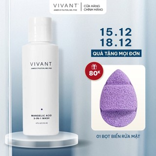  Sữa rửa mặt Vivant MANDELIC ACID 3-IN-1 WASH phục hồi và làm sạch sâu 115ML 