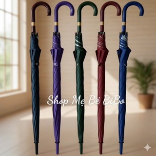  Ô Dù cầm tay 2 lớp CÁN CONG sang trọng che mưa TO RỘNG cứng chắc chắn chống UV không bị lật 