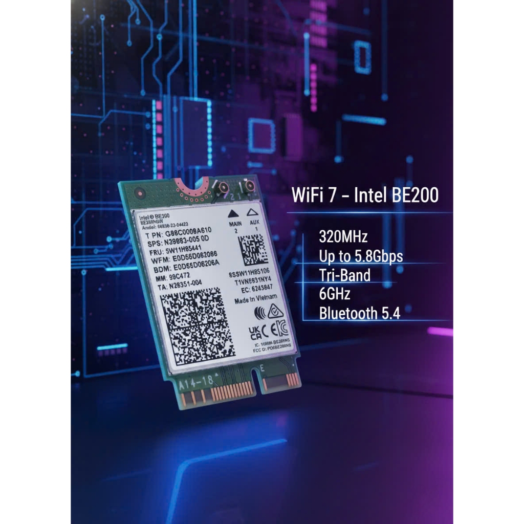 CARD WiFi BE200 2.4,5,6ghz Bluetooth 5.4 WIFI-7