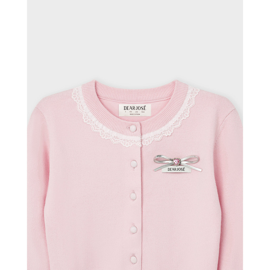 Dear José - Áo dệt kim Cardigan viền ren Sakura | BigBuy360 - bigbuy360.vn