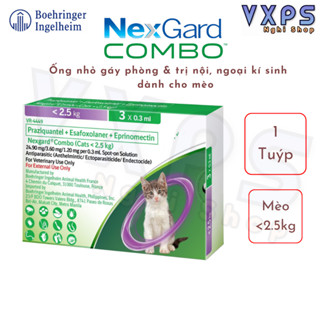 1 tuýp nhỏ gáy Nexgard combo phòng và diệt rận cho mèo