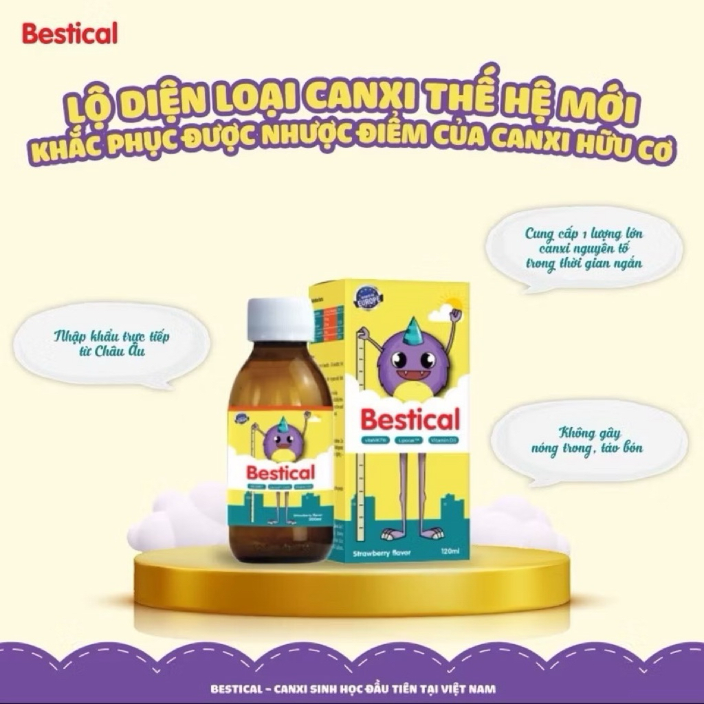 Canxi Bestical chính hãng nhập khẩu Châu Âu - Hỗ trợ bé phát triển chiều cao vượt trội