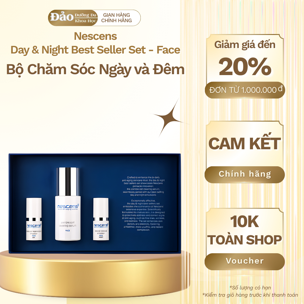 Bộ chăm sóc da mặt ngày và đêm Day & Night Best Sellers Set hỗ trợ dưỡng da toàn diện