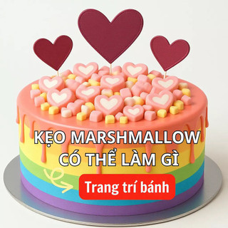500g Kẹo dẻo Marshmallow vani trắng (kẹo bấc)