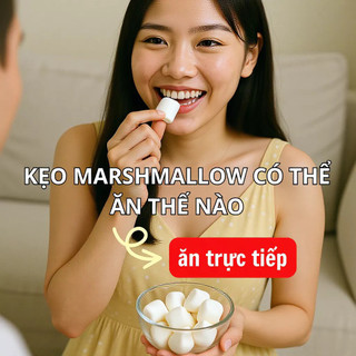 500g Kẹo dẻo Marshmallow vani trắng (kẹo bấc)