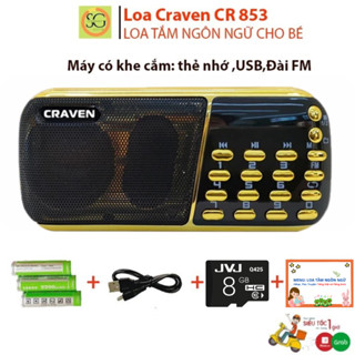  Loa tắm ngôn ngữ cho bé Loa Craven 836s  2 pin  Loa craven 853 3pin  đài Fm có khe cắm thẻ nhớ USB -BH 6 tháng 