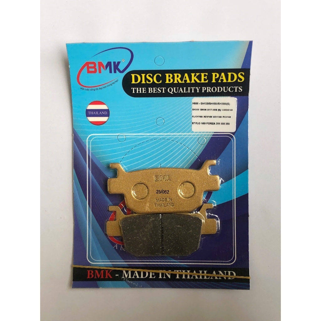Bố Thắng Đĩa Sau cho xe máy SH125 - SH150i - SH300i(S) Thương hiệu BMK Made in Thai Land