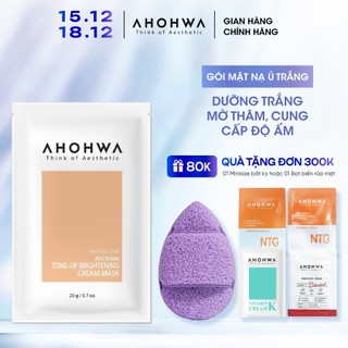  Gói mặt Nạ Ủ Trắng Dạng Kem AHOHWA Tone-Up Brightening Cream Mask 
