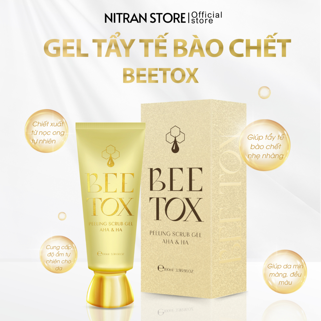 Gel Tẩy Tế Bào Chết Da Mặt Dịu Nhẹ Bee Tox Feeling Scrub Gel 100ml Phù Hợp Tất Cả Các Loại Da