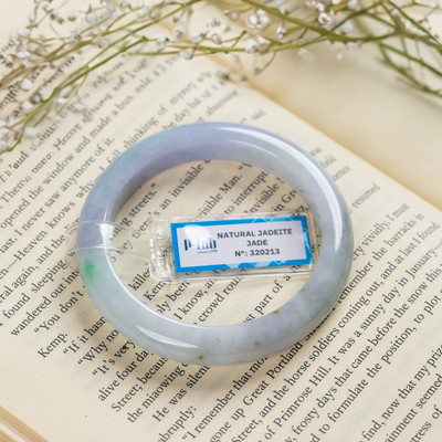 Vòng Cẩm Thạch Type A Tím Tử La Lan Ni 52.99 Mã 320213 Kèm Kiểm Định - Ngọc Trai Trường Thịnh