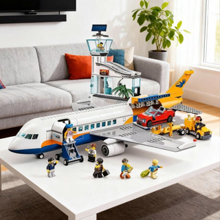  Đồ chơi lắp ráp - Máy Bay Chở Khách Và Vận Chuyển Hàng Hóa 669 Mảnh - Xếp hình sáng tạo H&B 
