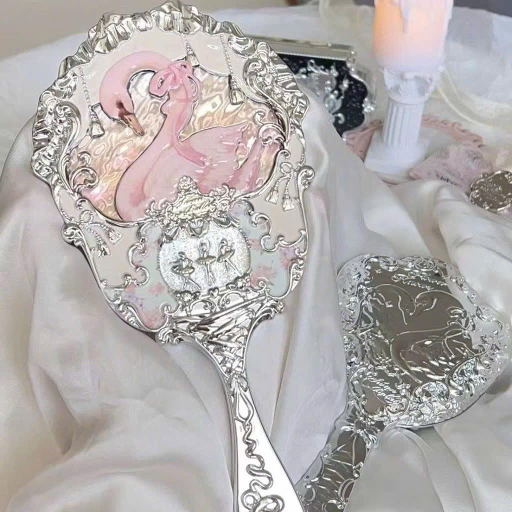 [Sẵn] Gương cầm tay Flower Knows Swan Ballet Series.