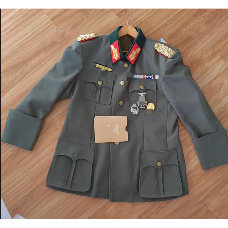 Đồng phục ww2 M36 trang phục du lịch kiểu Rommel, M36 màu xanh ô liu, cỡ M châu Âu.