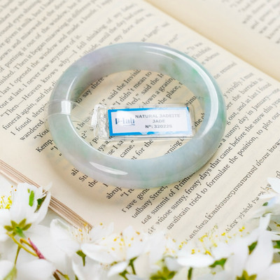 Vòng Cẩm Thạch Type A Bạch Đế Thanh Ni 56 Mã 320225 Kèm Kiểm Định - Ngọc Trai Trường Thịnh
