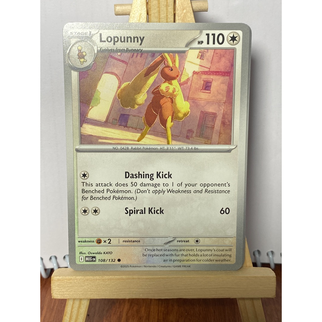 [ Mega Evolution ] Pokemon Card - Lopunny 108/132 Me01: Mega Evolution Common Card