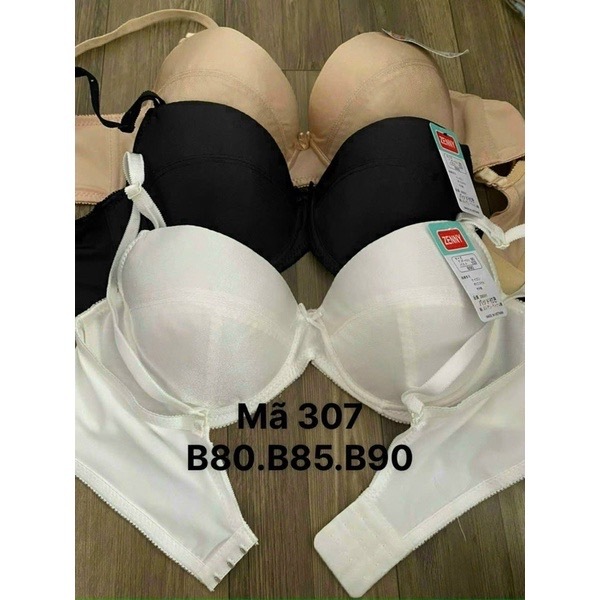 🌸 Áo Lót Nữ Mút Mỏng Trơn Có Gọng Cài Sau 3 Móc Zenny 307 (Size B75–B90)