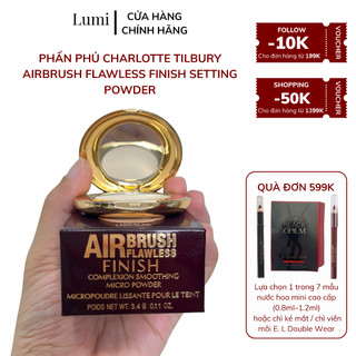   AUTHENTIC  PHẤN PHỦ Charlotte Tilbury Airbrush Flawless Finish Setting Powder - DA MỊN NHƯ FILTER 