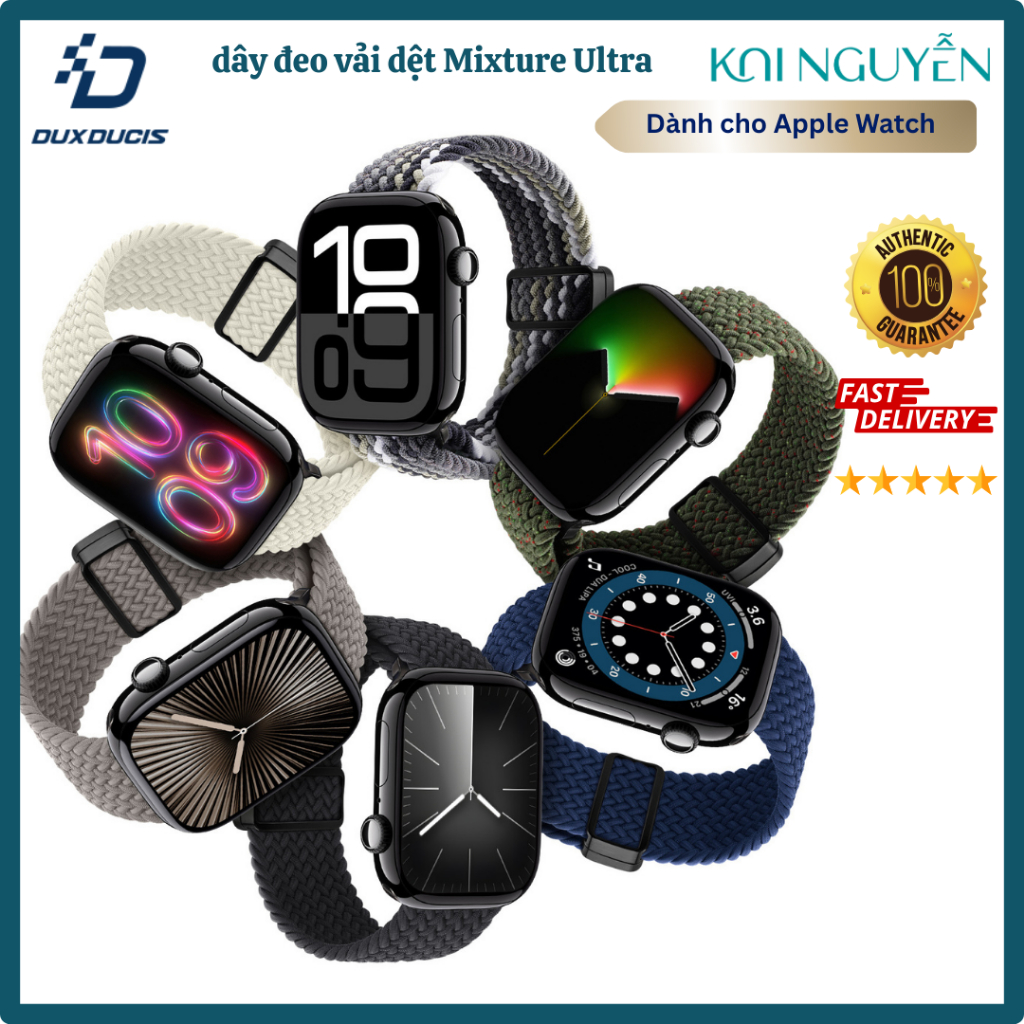 Dây đeo Vải Dệt Siêu Bền Dành Cho Apple Watch Ultra/ Apple Watch Series Dux Ducis Mixture Ultra