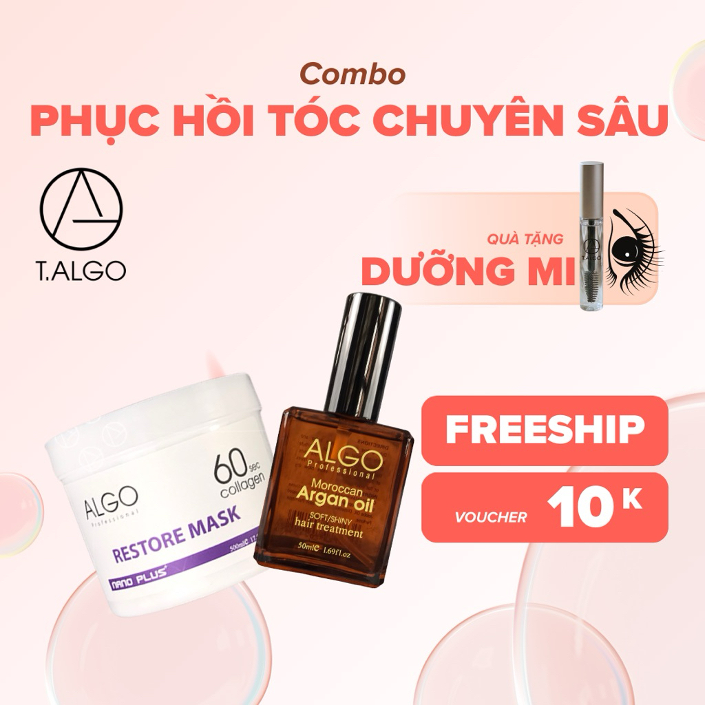 [COMBO TIẾT KIỆM] Dầu dưỡng tóc + Hấp dầu Collagen siêu phục hồi tóc 60s