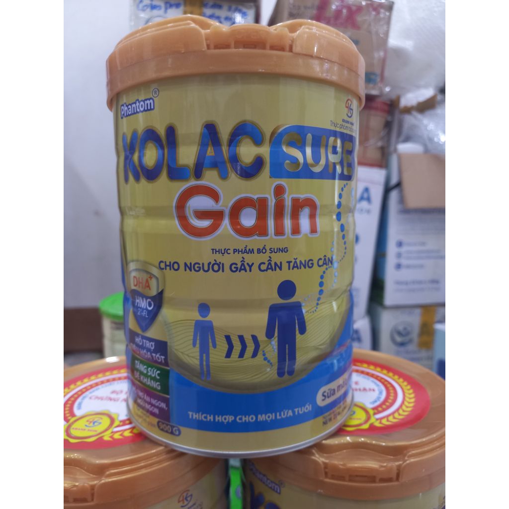 (Hạn sử dụng 2027) Sữa dinh dưỡng KolacSure. Gain - sữa tăng cân 900g dành cho người gầy