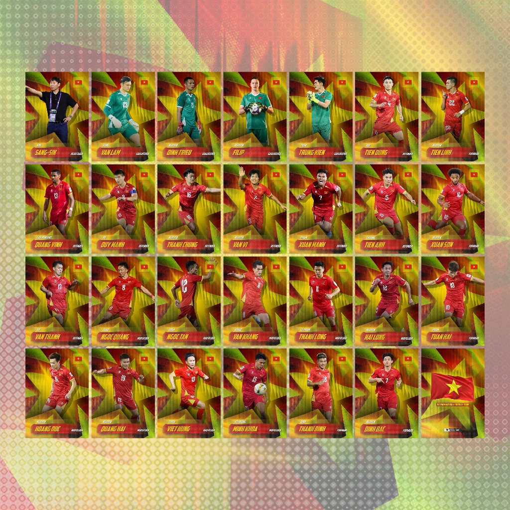 [ ĐTQG VIỆT NAM ] Bộ thẻ cầu thủ bóng đá | ASEAN Cup 2024 - Nhà Vô Địch Đông Nam Á 2024 | SKYLLECTA 