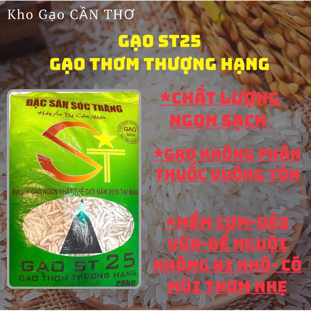 10kg GẠO vuông tôm ( May bao 10kg) Gạo Chất lương Ngon Sạch