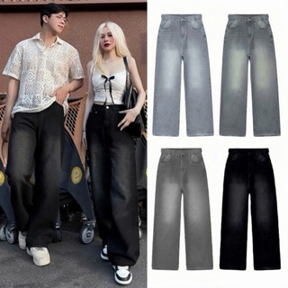 Quần Jeans Dài COTTON NQ30 Ống Rộng Cạp Cao Tôn Dáng Nam Nữ Unisex (KHÔNG XÙ LÔNG)