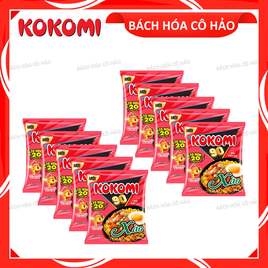 COMBO 10 GÓI MÌ XÀO VỊ BÒ XỐT CÀ KOKOMI 95 GRAM