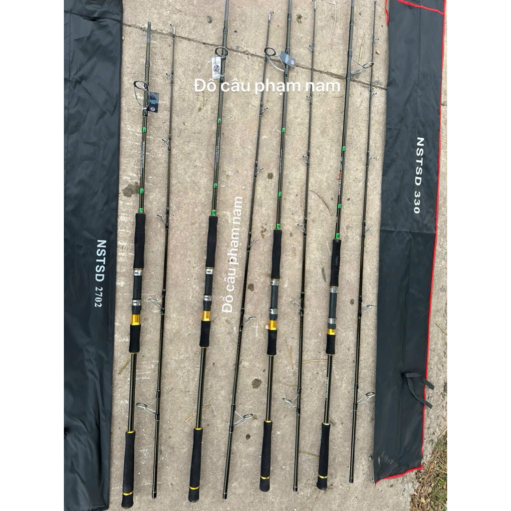 Cần 2 khúc  RYOBI OSAKA - JAPAN - Cần trâu Bò Chuyên Kéo Cá Lớn + Phôi : Carbon Xoắn X Toàn Thân  + 