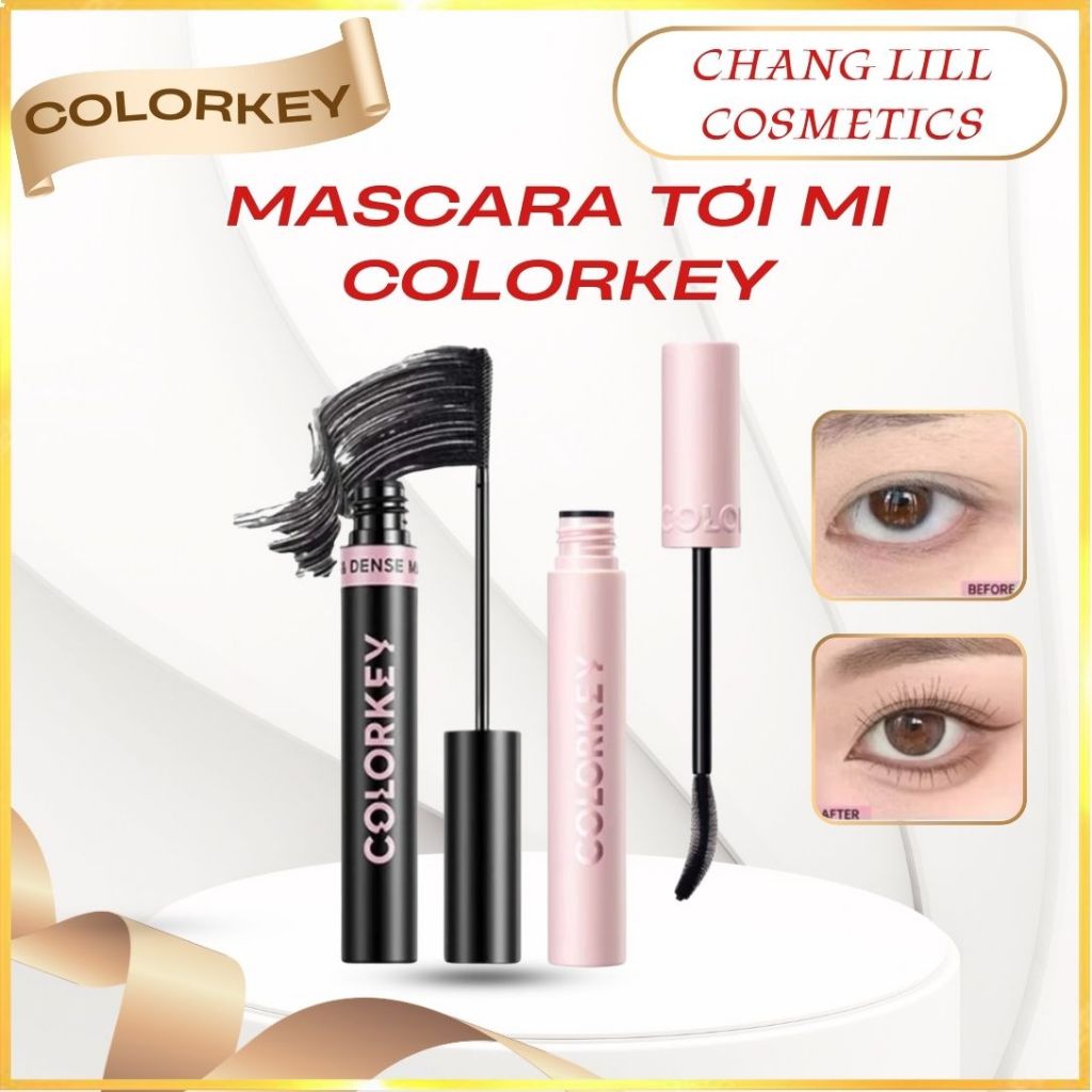 [COLORKEY] Mascara Tơi Mi COLORKEY Không Vón Cục, Làm Dày Dài Mi, Chống Nước
