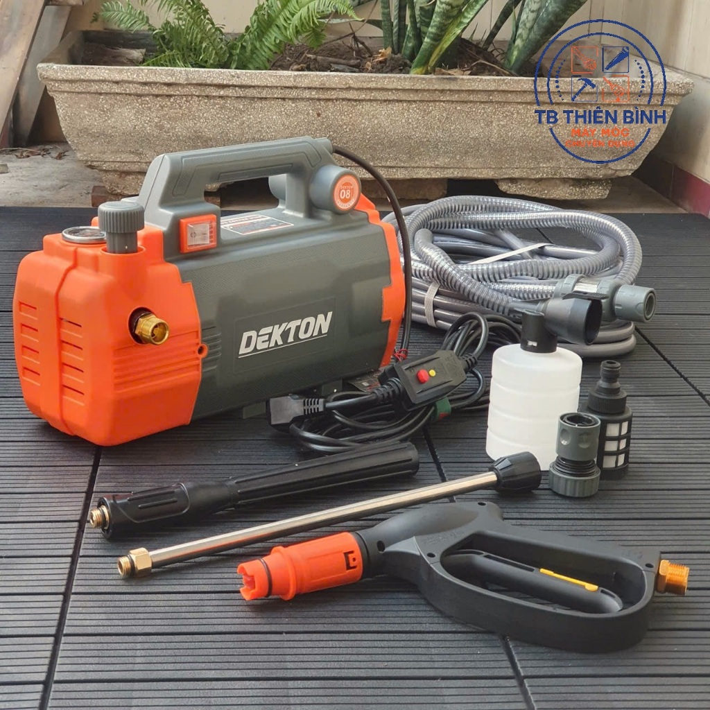 MÁY XỊT RỬA XE CHỈNH ÁP DEKTON 3000W 180BAR 14L/MIN PISTON 14MM ÁP LỰC PHUN SIÊU MẠNH MODEL DK-CWR30