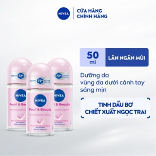 Bộ 3 Lăn Ngăn Mùi NIVEA Pearl&Beauty Dưỡng Sáng Da Ngọc Trai (50 ml) - 83735x3