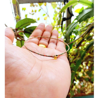 Vòng đeo chân chỉ ngũ sắc sợi nhỏ đan đẹp ( Ghi chú size cổ chân - tay )