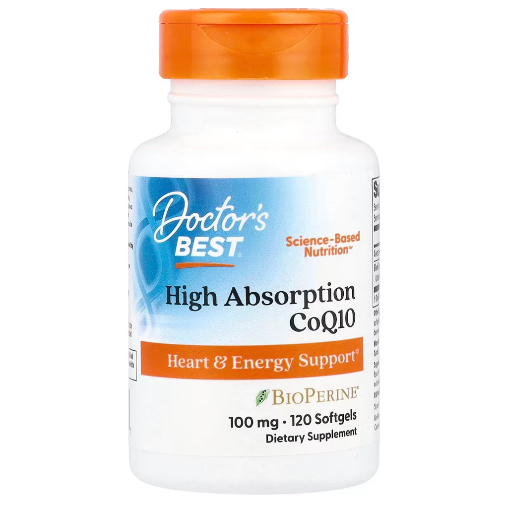 Thực phẩm bổ sung sức khỏe Doctor's Best High Absorption CoQ10 , 100mg , 200mg , 300mg hỗ trợ tăng đ