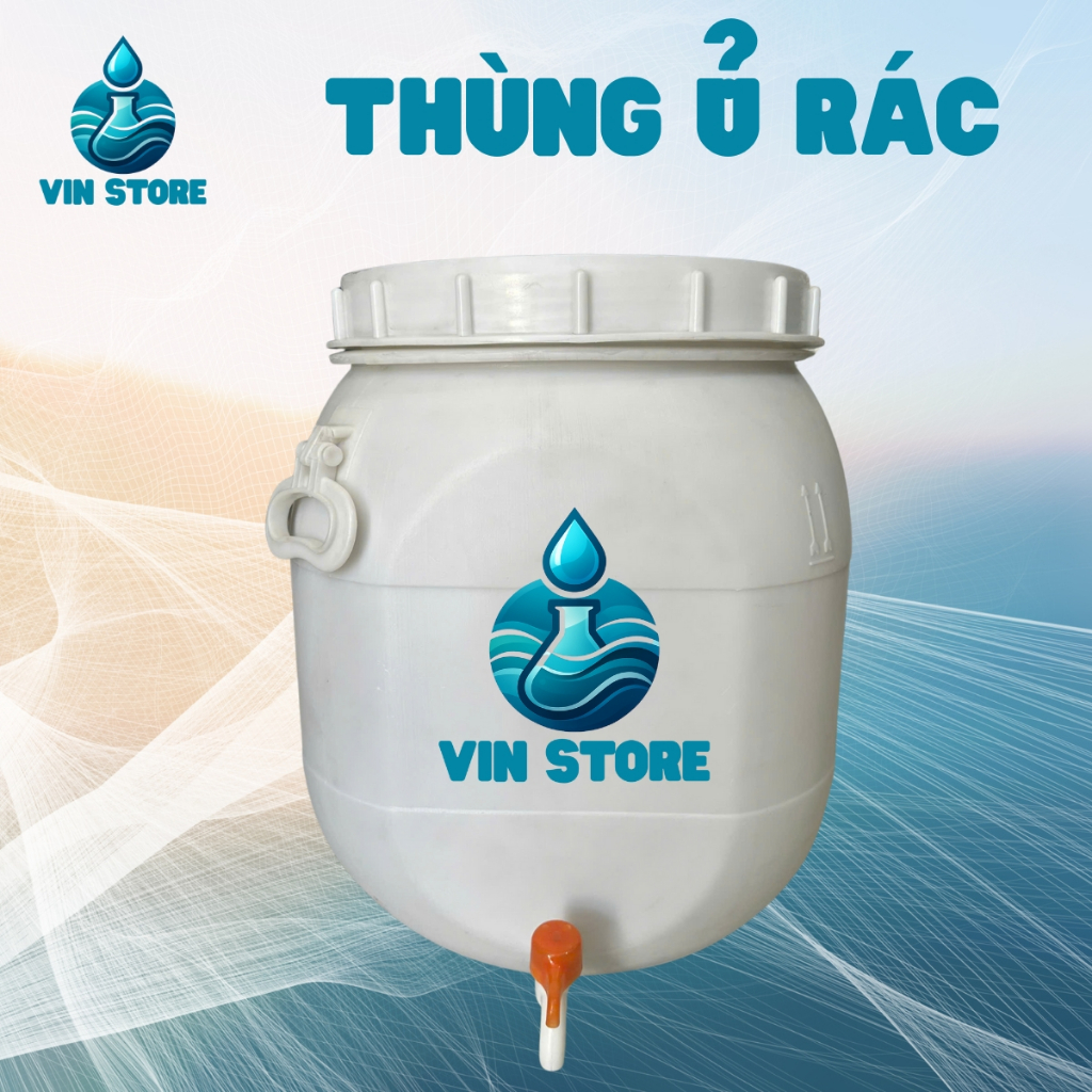 {HỎA TỐC} Thùng ủ rác hữu cơ nhà bếp dung tích 55000ml, có khóa van xả nước, tặng kèm tấm lọc rác, đ