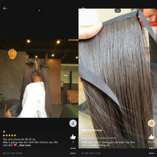 [SHOP UY TÍN] TÓC CỘT THẲNG ĐỦ ĐỘ DÀI CHẤT TƠ LÌ MỊN
