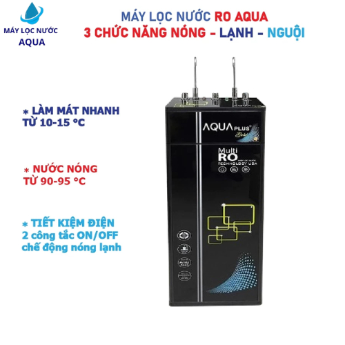 Máy Lọc Nước AQUA 3 Chức Năng Nóng Lạnh Nguội  2 Vòi, model 8 cấp lọc sử dụng nước uống trực  , Bảo 