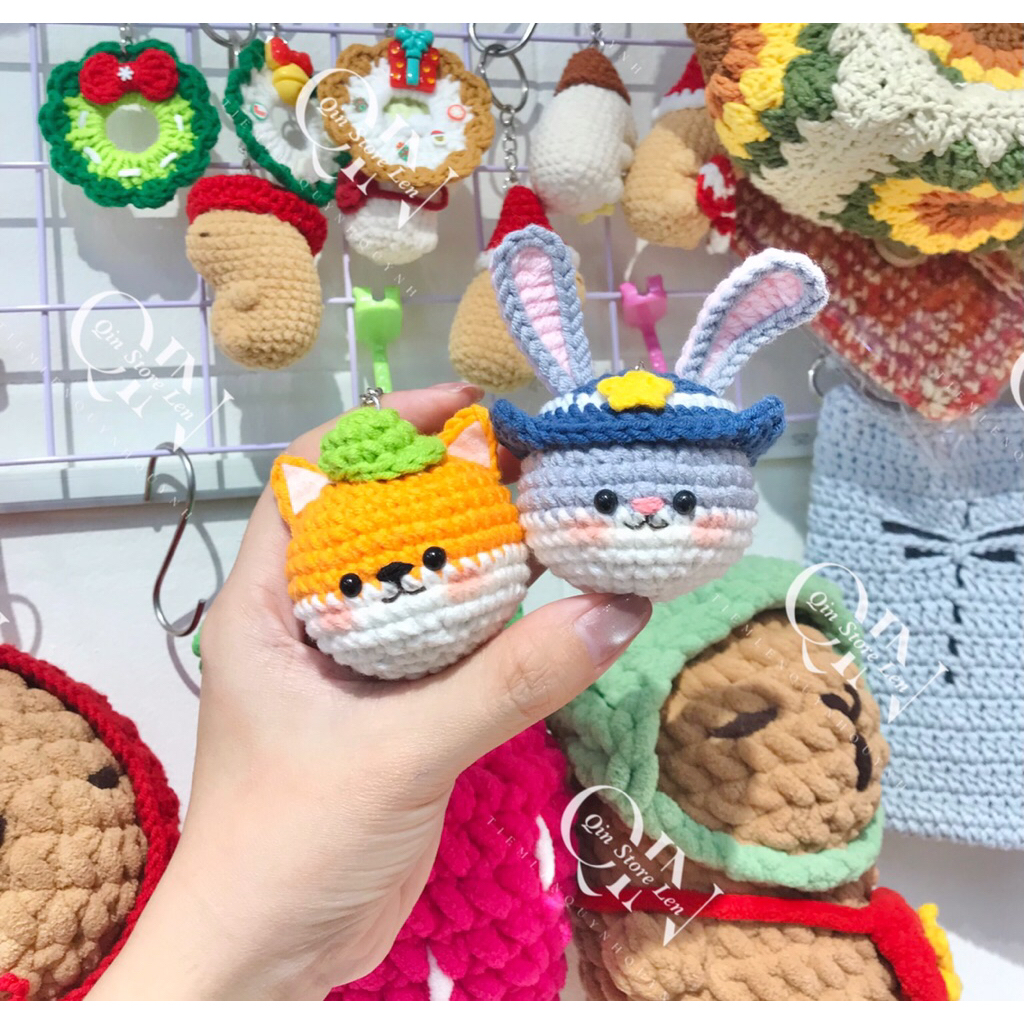 (Ảnh thật shop tự chụp) Móc khoá thỏ Judy và Cáo Nick