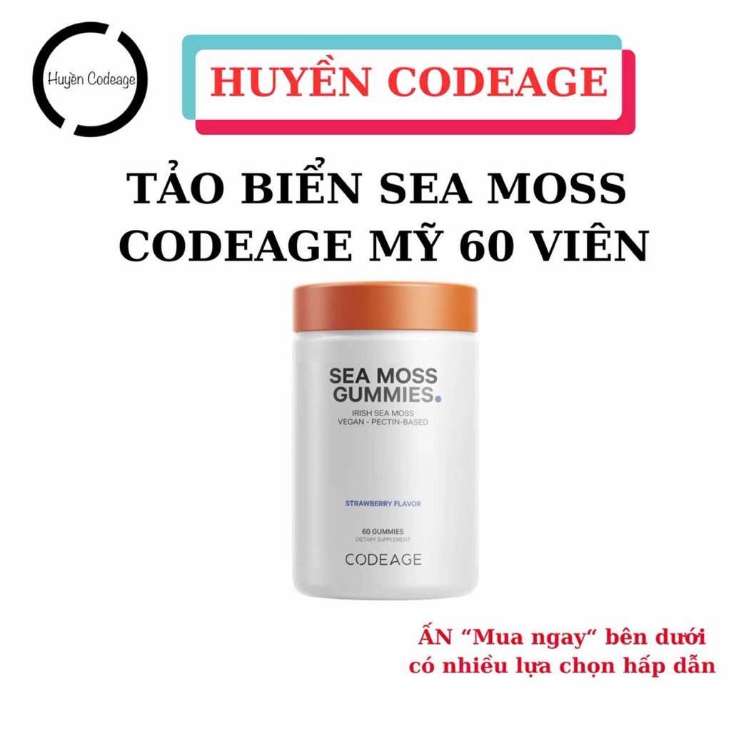 TẢO BIỂN SEA MOSS CODEAGE MỸ 60 VIÊN- Huyền Codeage